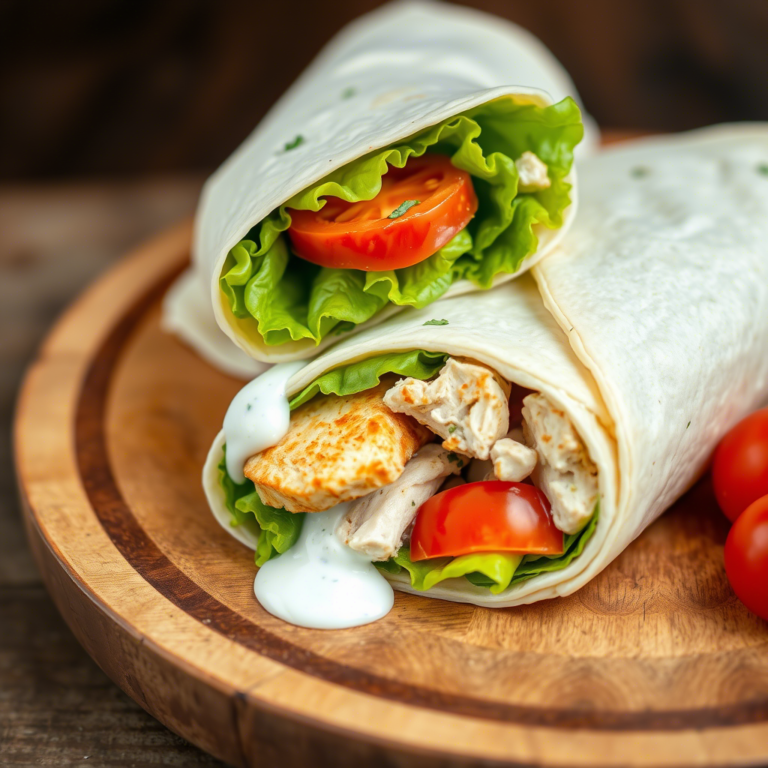 chicken-wrap-with-ranch-sauce