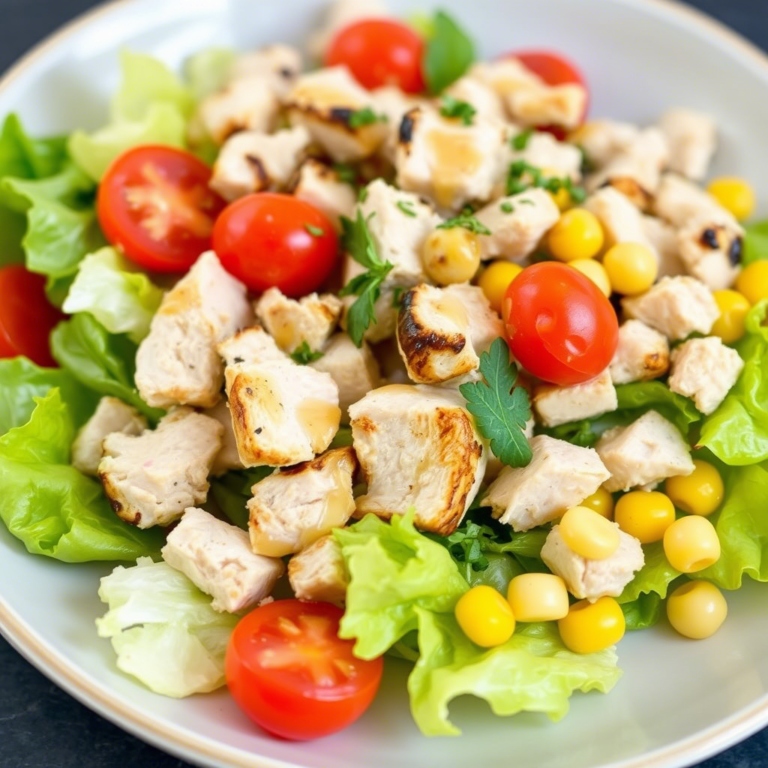 chicken-salad-lettuce-tomato-corn