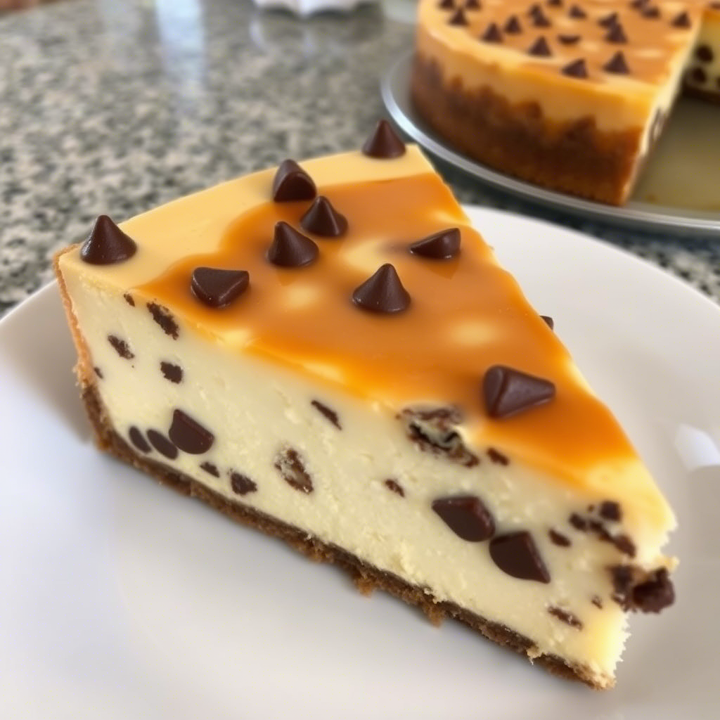 caramel-chocolate-chip-cheesecake
