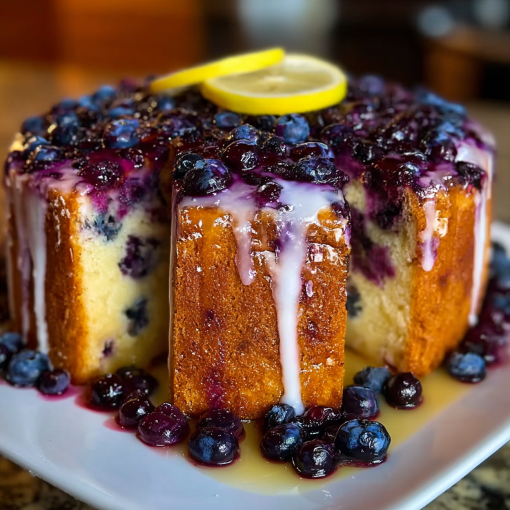 Blueberry Lemon Pound Cake | Moist & Fruity Dessert
