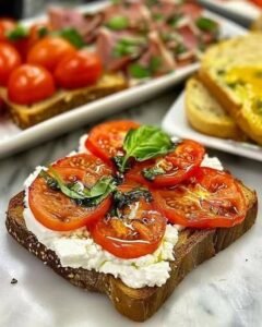 Ricotta & Tomato Sourdough Toast – A Light, Flavorful Treat!