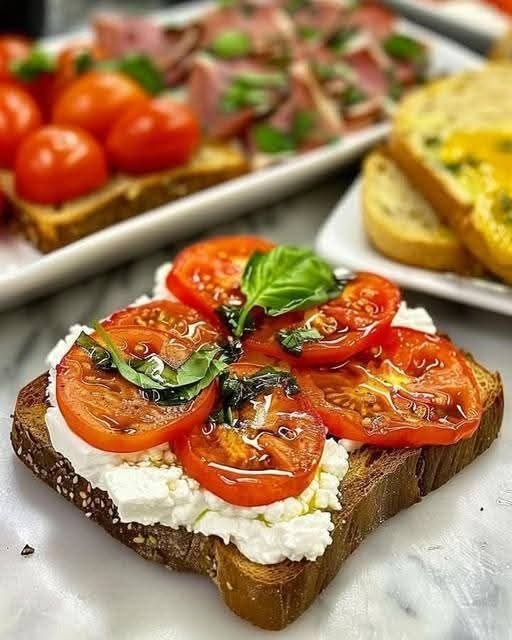 Ricotta & Tomato Sourdough Toast – A Light, Flavorful Treat!