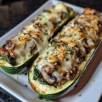 Spinach-Mushroom-and-Ricotta-Stuffed-Zucchini