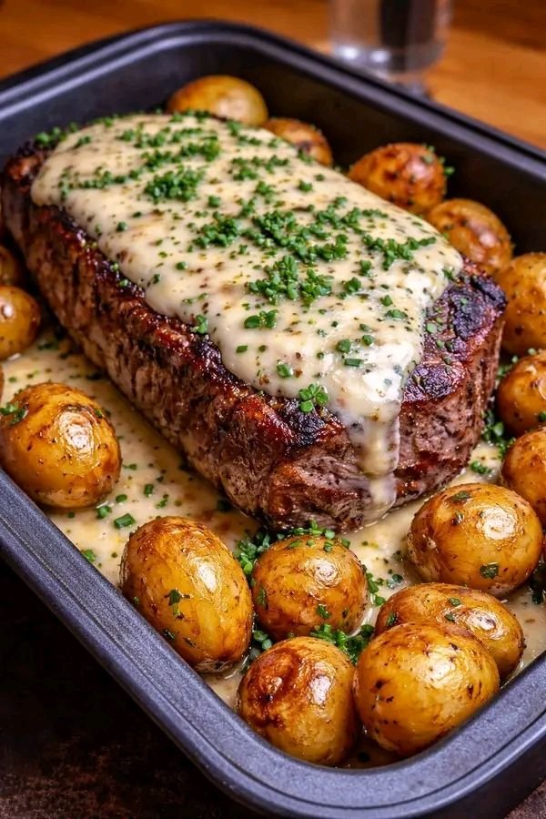 creamy-garlic-butter-roast-beef-potatoes-recipe