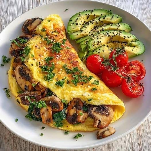 Mushroom-and-Spinach-Omelet