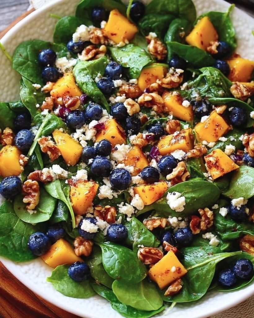 mango-blueberry-spinach-salad-with-walnuts-and-feta-cheese