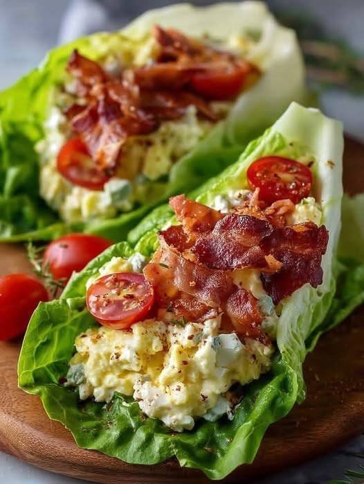 BACON-&-EGG-SALAD LETTUCE-WRAPS
