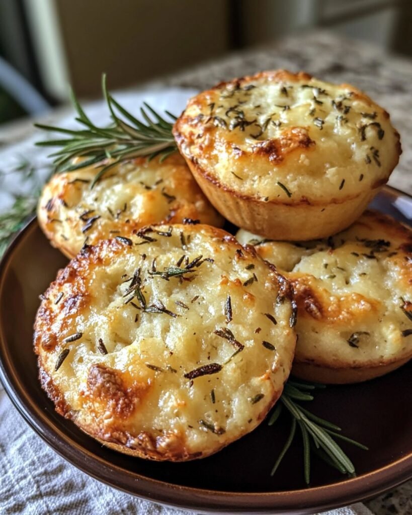 savory-garlic-rosemary-focaccia-muffins