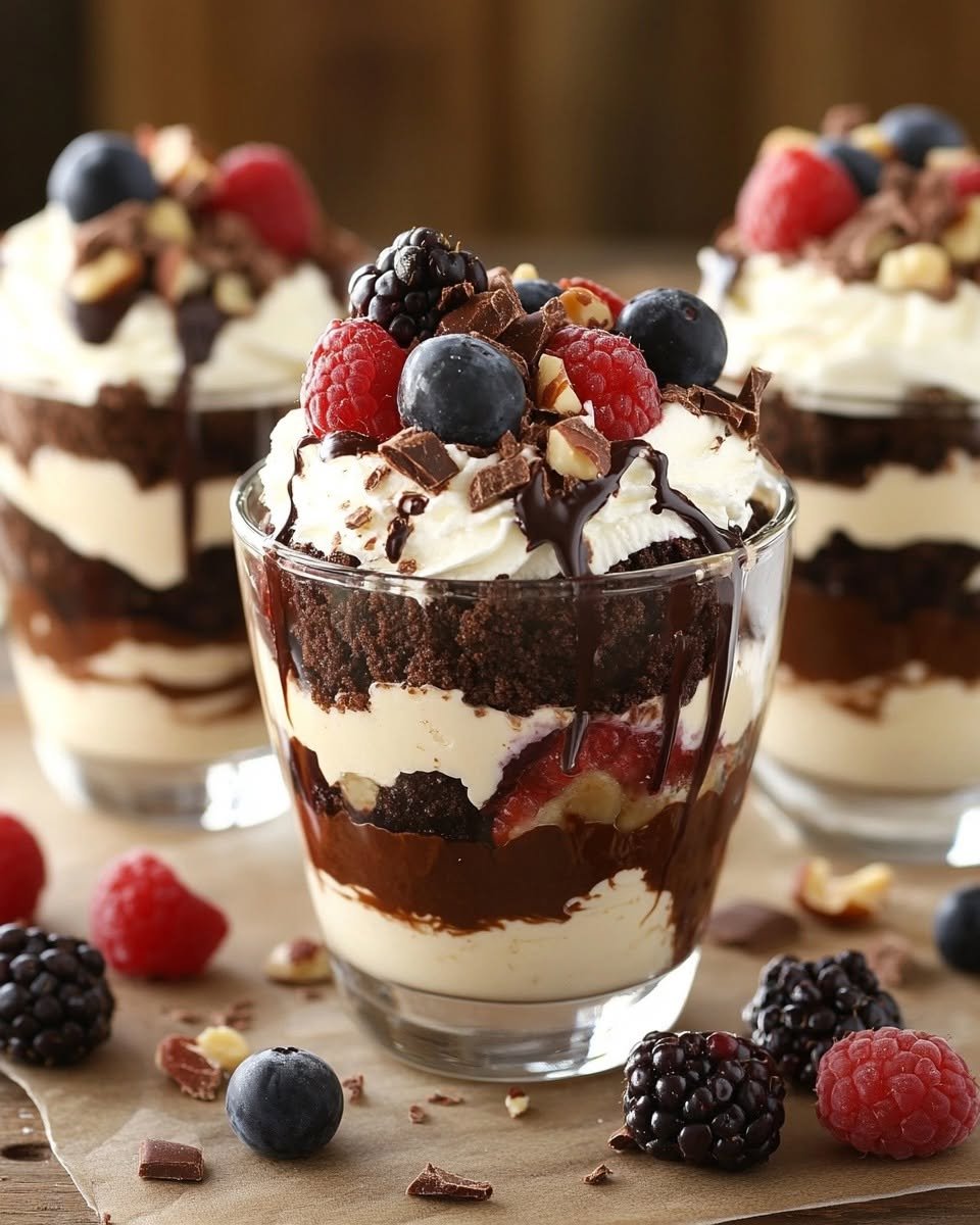 No-Bake-Brownie-Cheesecake-Parfaits