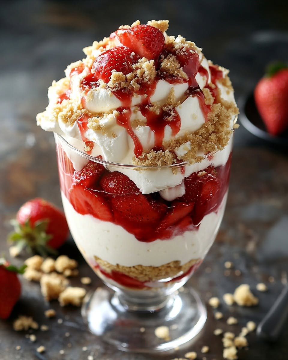 Layered-White-Chocolate-Strawberry-Cheesecake-Parfait