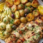creamy-herb-chicken-with-roasted-potatoes-lemon-tagliatell