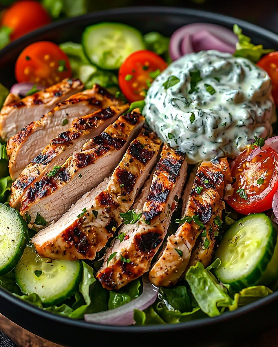 grilled-chicken-greek-salad-with-tzatziki