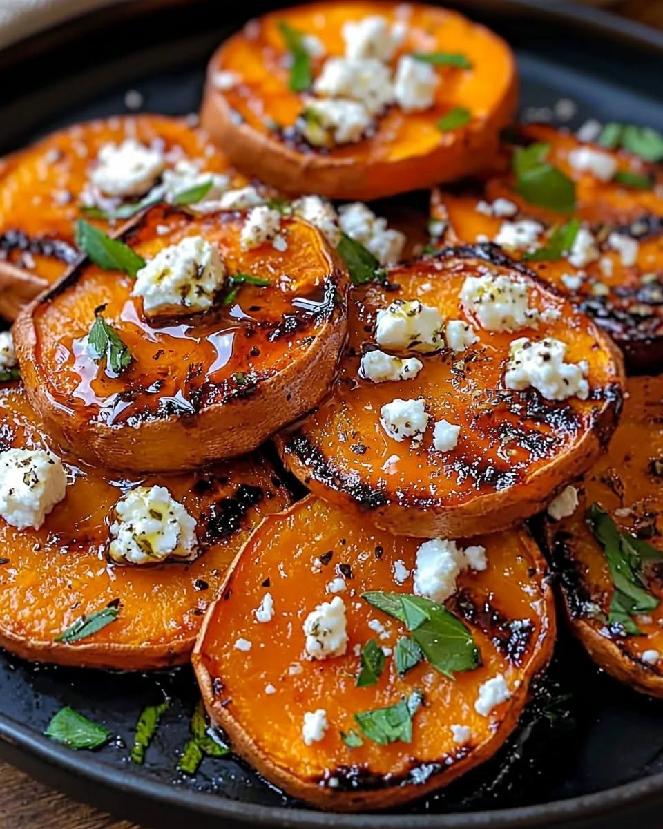 Sweet-Potato-Rounds-with-Honey-&-Feta