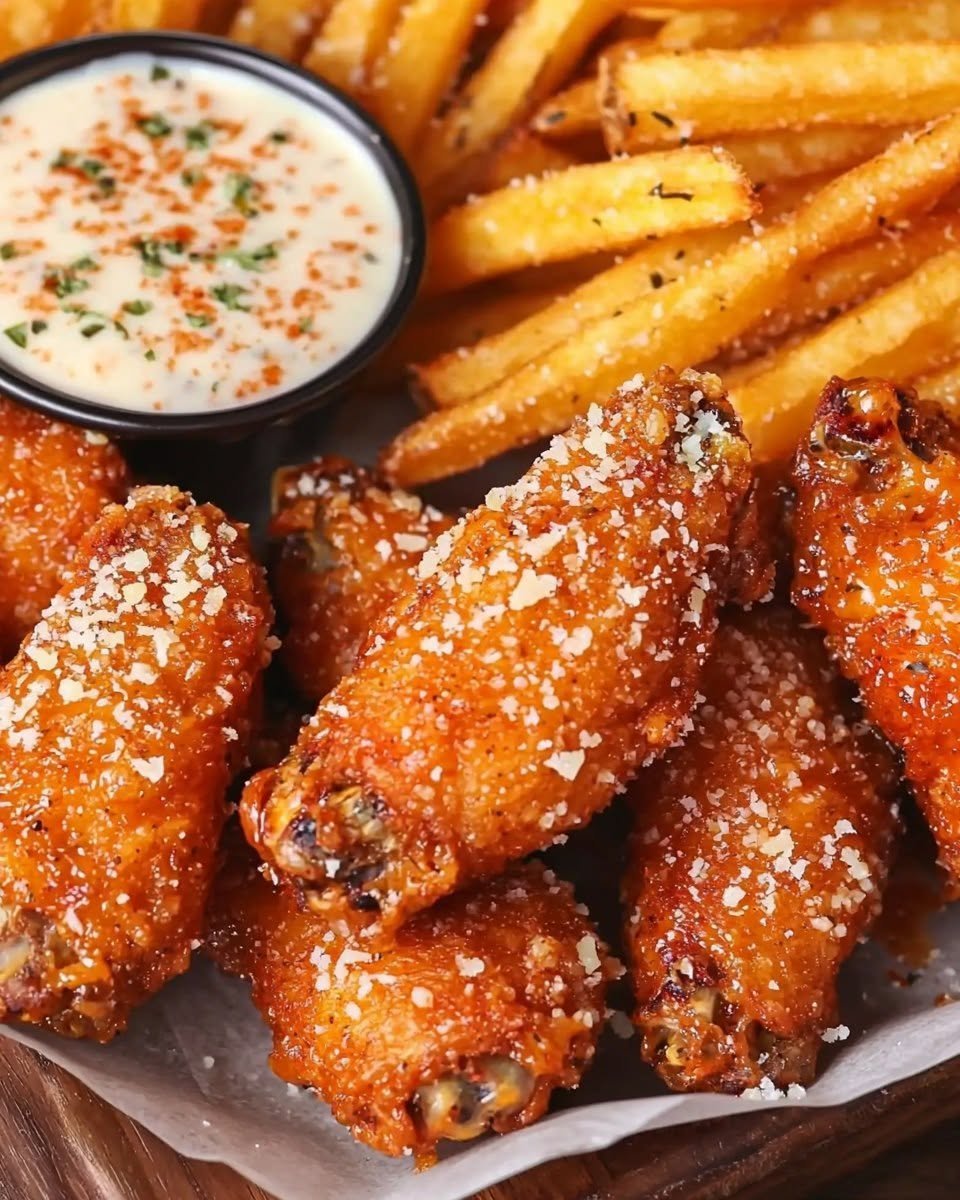 crispy-garlic-parmesan-wings-seasoned-fries