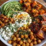 crispy-chickpea-sweet-potato-bowl-with-lemon-whipped-feta-and-sriracha-honey