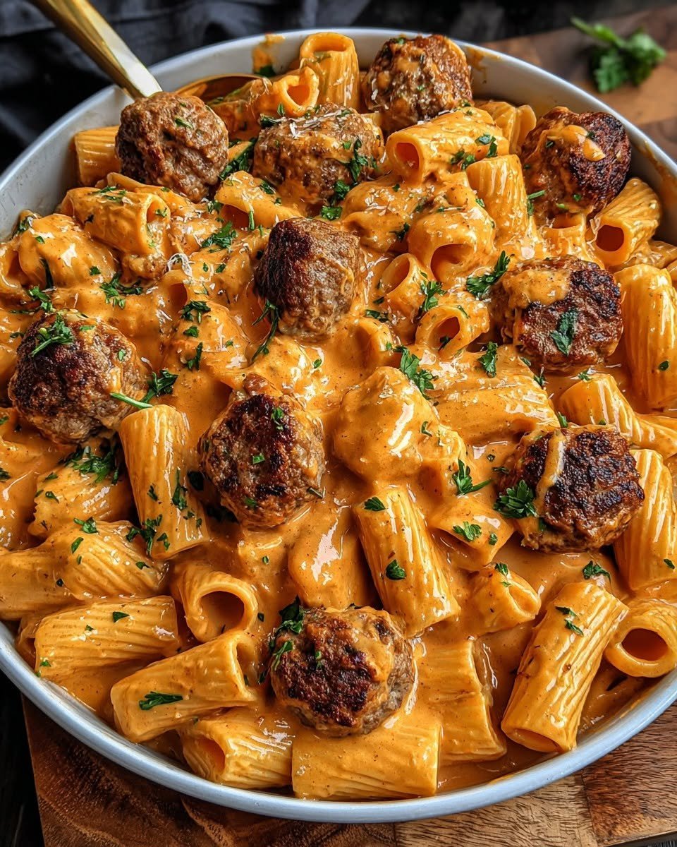 creamy-tomato-rigatoni-with-meatballs