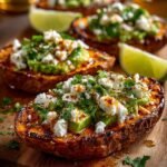 Loaded-Sweet-Potato-Skins-with-Whipped-Feta-Avocado-&-Chili-Honey 
