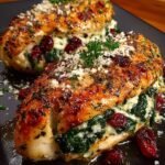 Cranberry-&-Spinach-Stuffed-Chicken-Breasts-with-Parmesan
