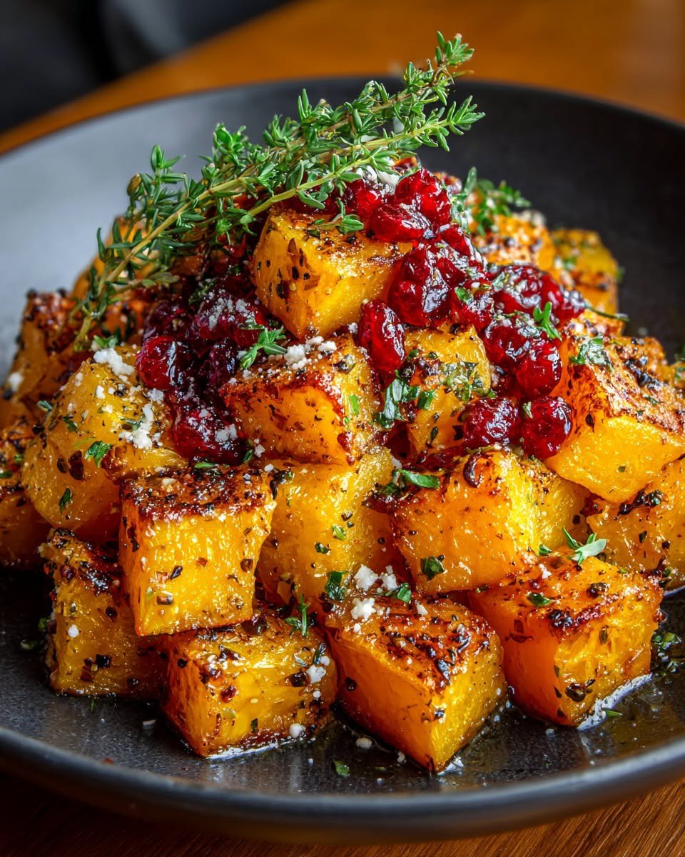 Caramelized-Butternut-Squash-with-Ricotta-and-Cranberry-Honey-Drizzle