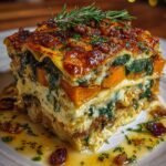 layered-pumpkin-spinach-lasagna-with-ricotta-walnuts-cranberry-honey