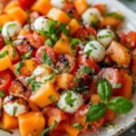 Cantaloupe-and-Heirloom-Tomato-Salad