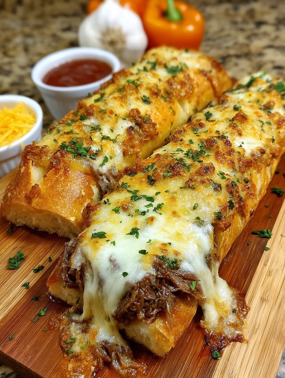 Cheesesteak-Stuffed-Garlic-Bread