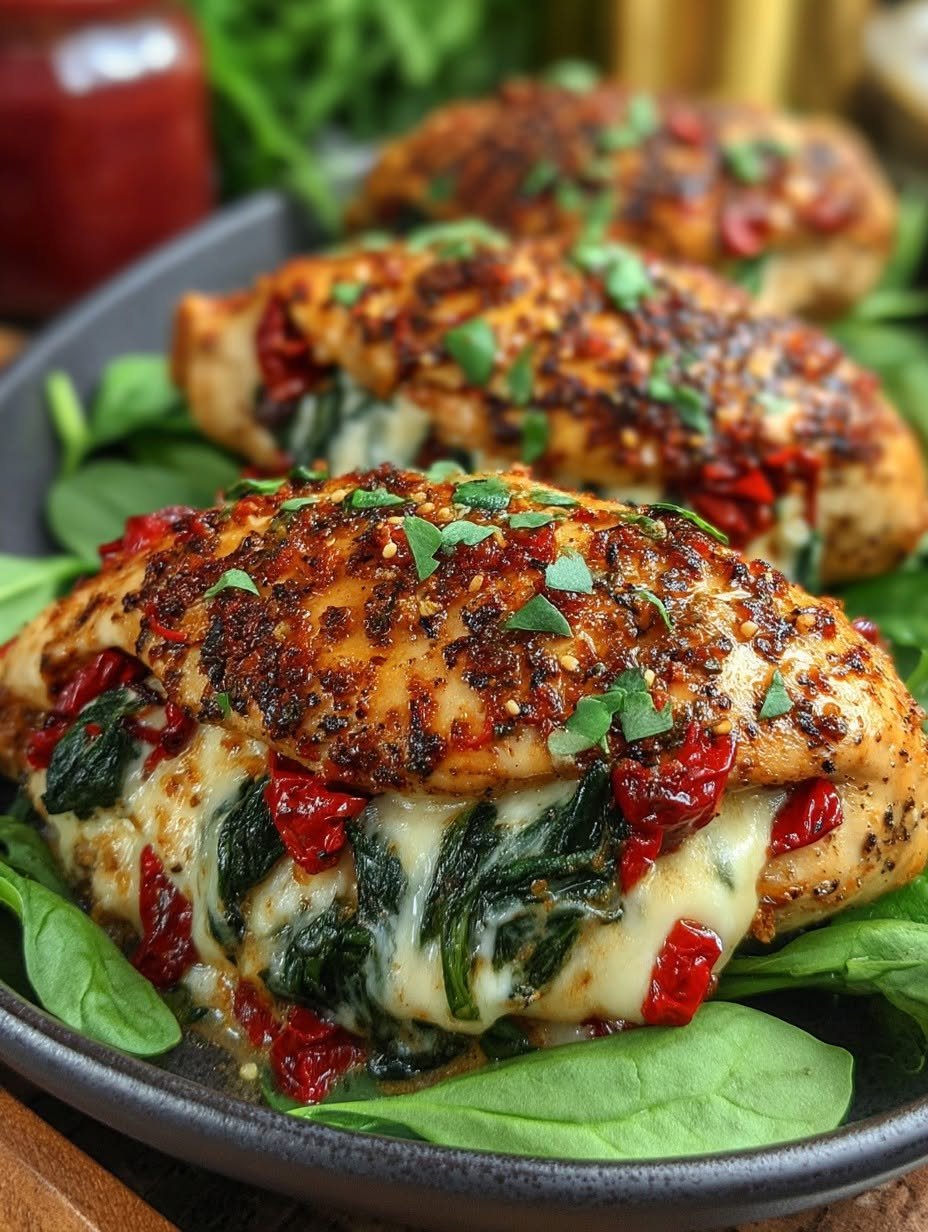 flavorful-pepper-spinach-and-mozzarella-stuffed-chicken