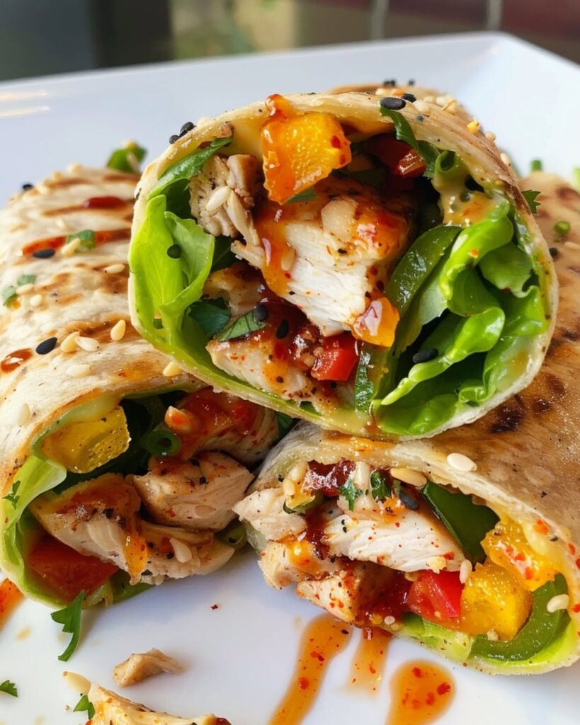 Sweet Chili Chicken Wraps