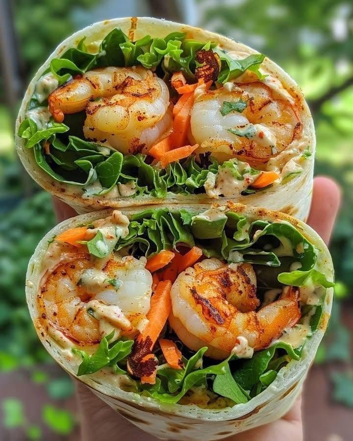 Grilled Shrimp Caesar Wraps