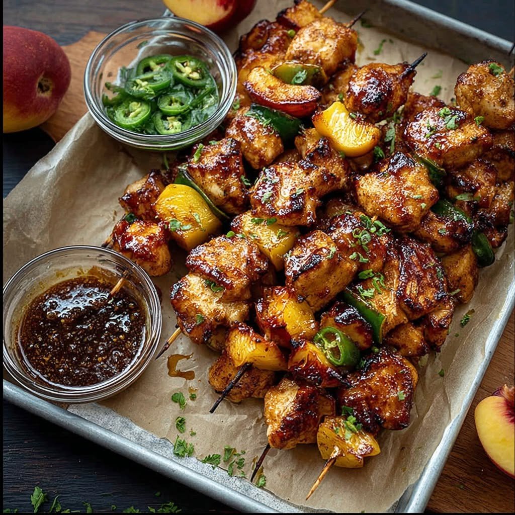 jalapeno-peach-chicken-skewers