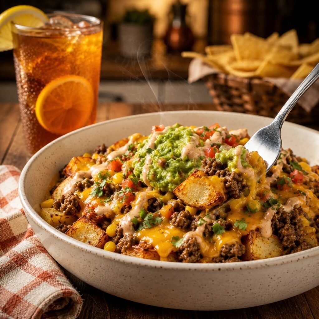 Cheesy Loaded Potato Taco Bowl: A Flavorful Fusion Feast!
