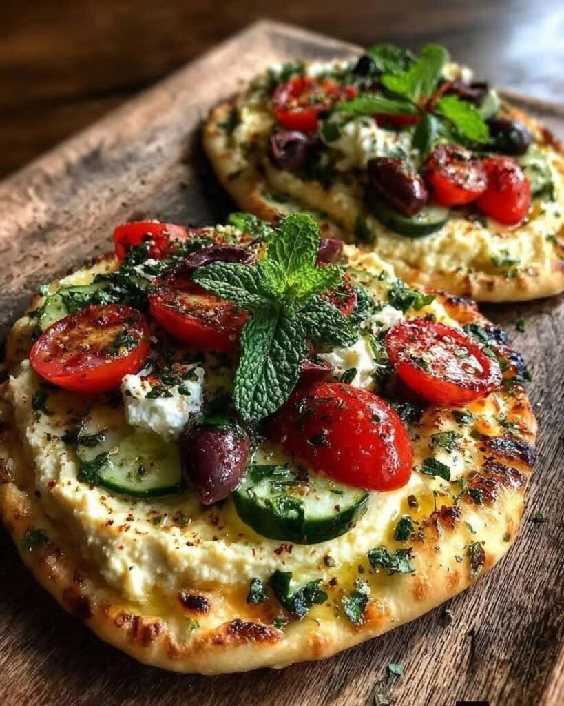flatbread-with-fresh-herbs-hummus