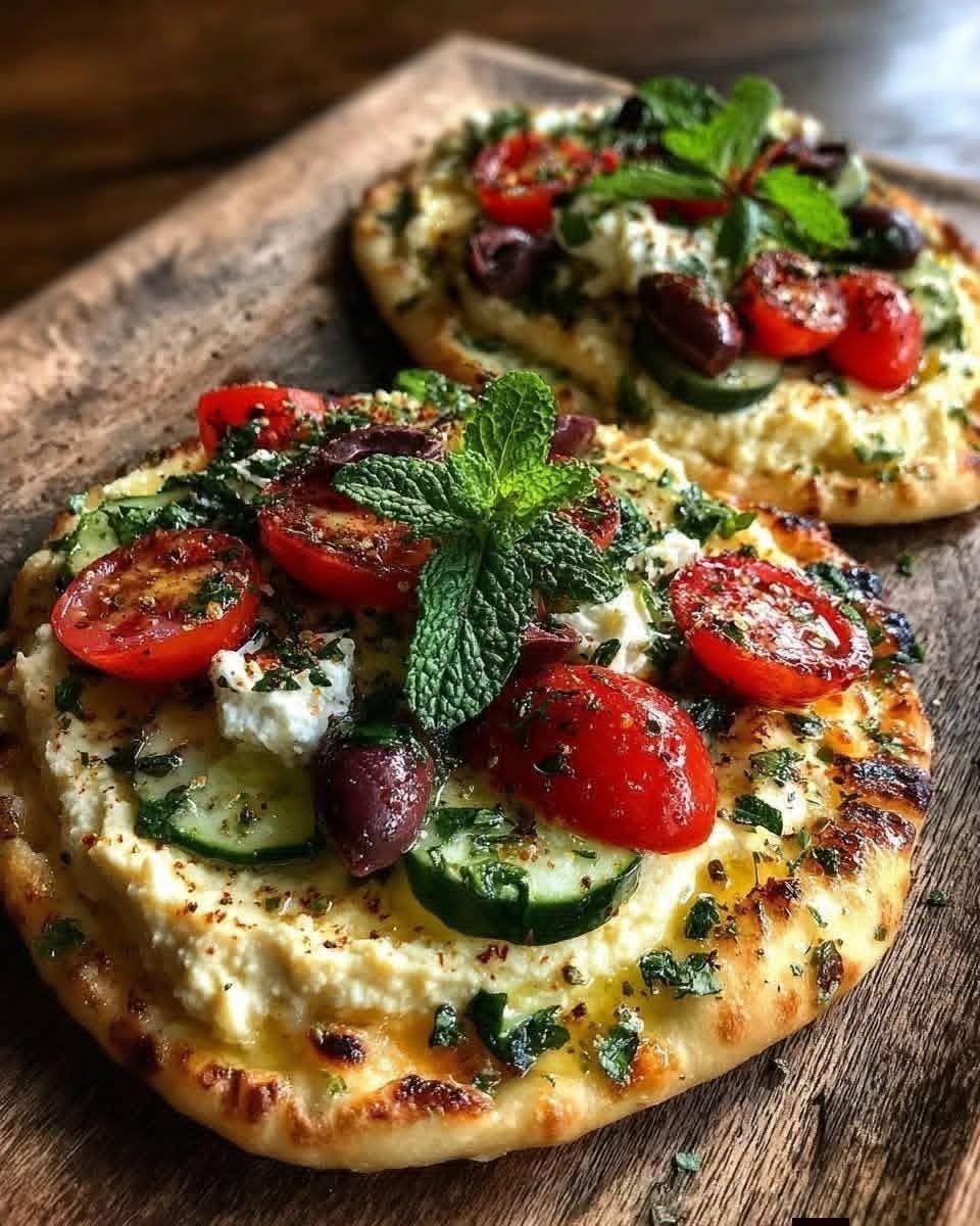 flatbread-with-fresh-herbs-hummus