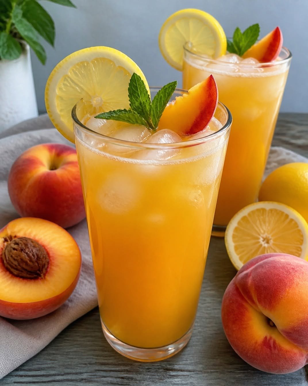 Easy & Delicious Peach Lemonade