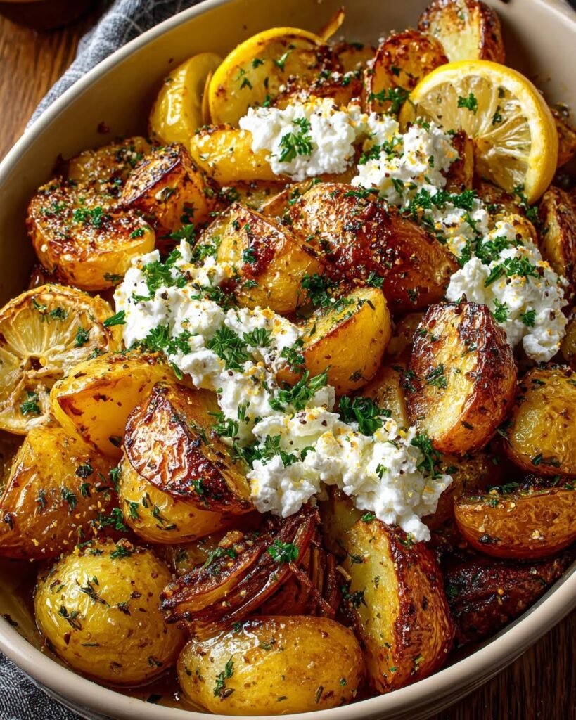 Lemon Feta Potato Dish