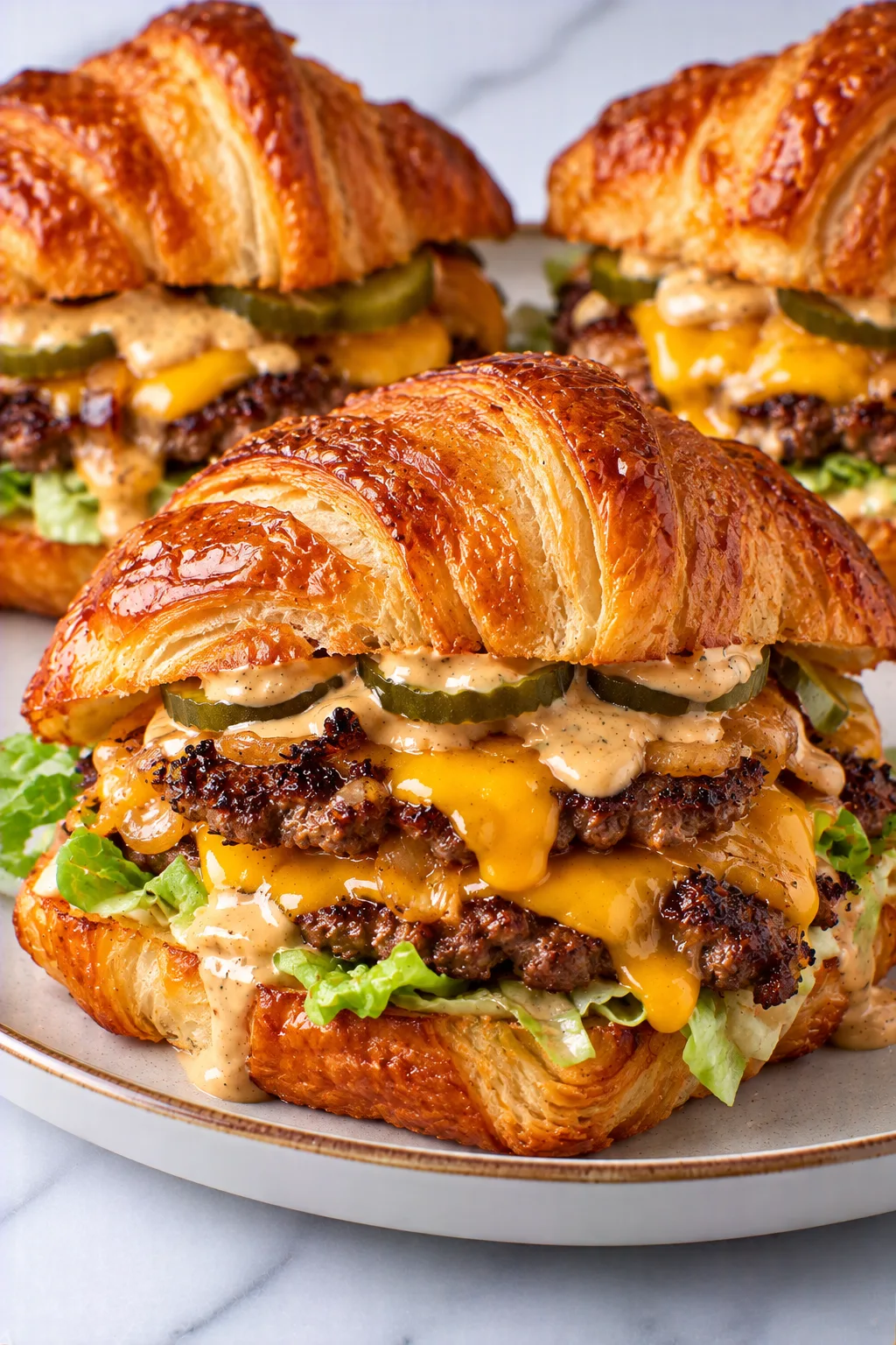 croissant smash burgers