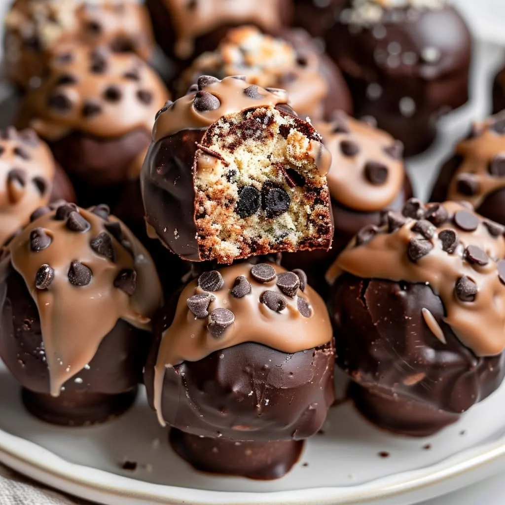 Chocolate Chip Cookie Dough Brownie Bombs