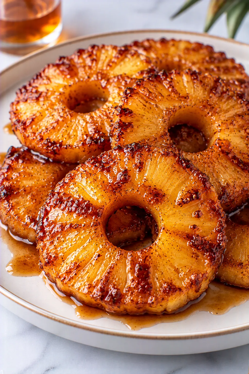 air fryer rum soaked pineapple Rings