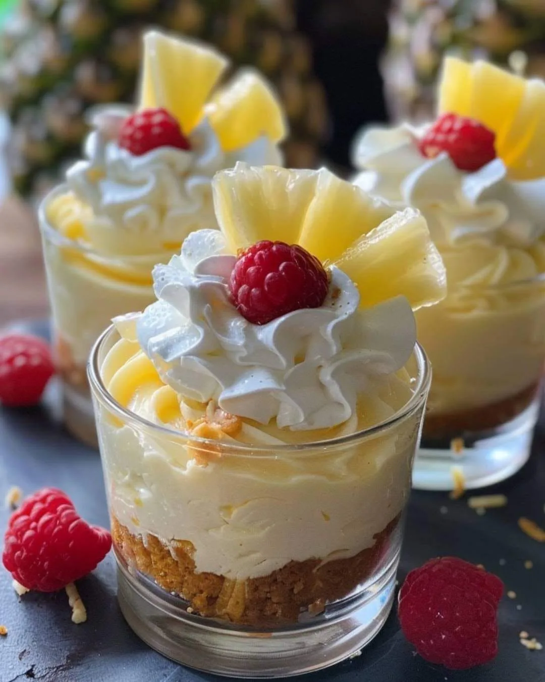 Tropical-Pina Colada-Cheesecake Mousse