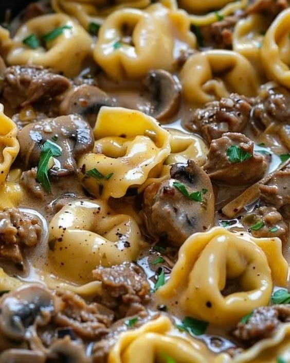 philly-cheesesteak-tortellini-pasta