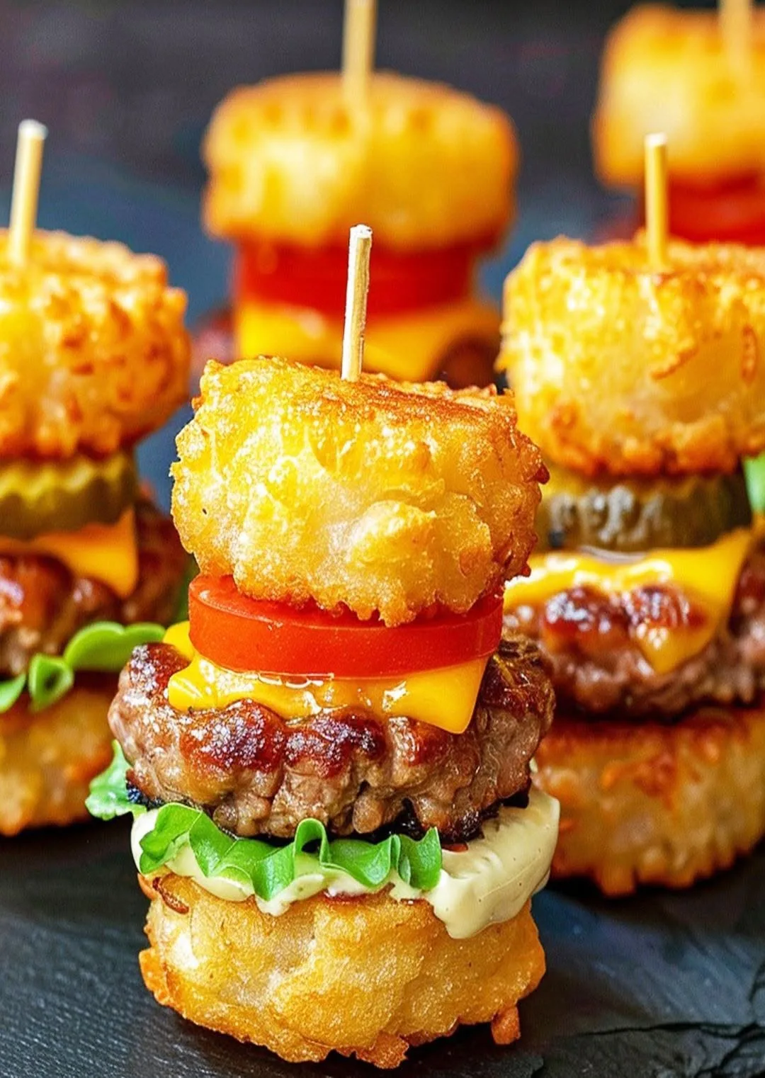 Tater-Tot-Mini Cheeseburger-Bites