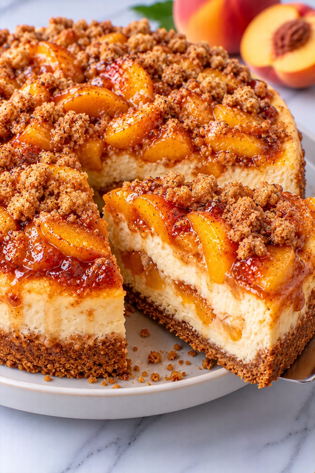 Peach Cobbler Cheesecake