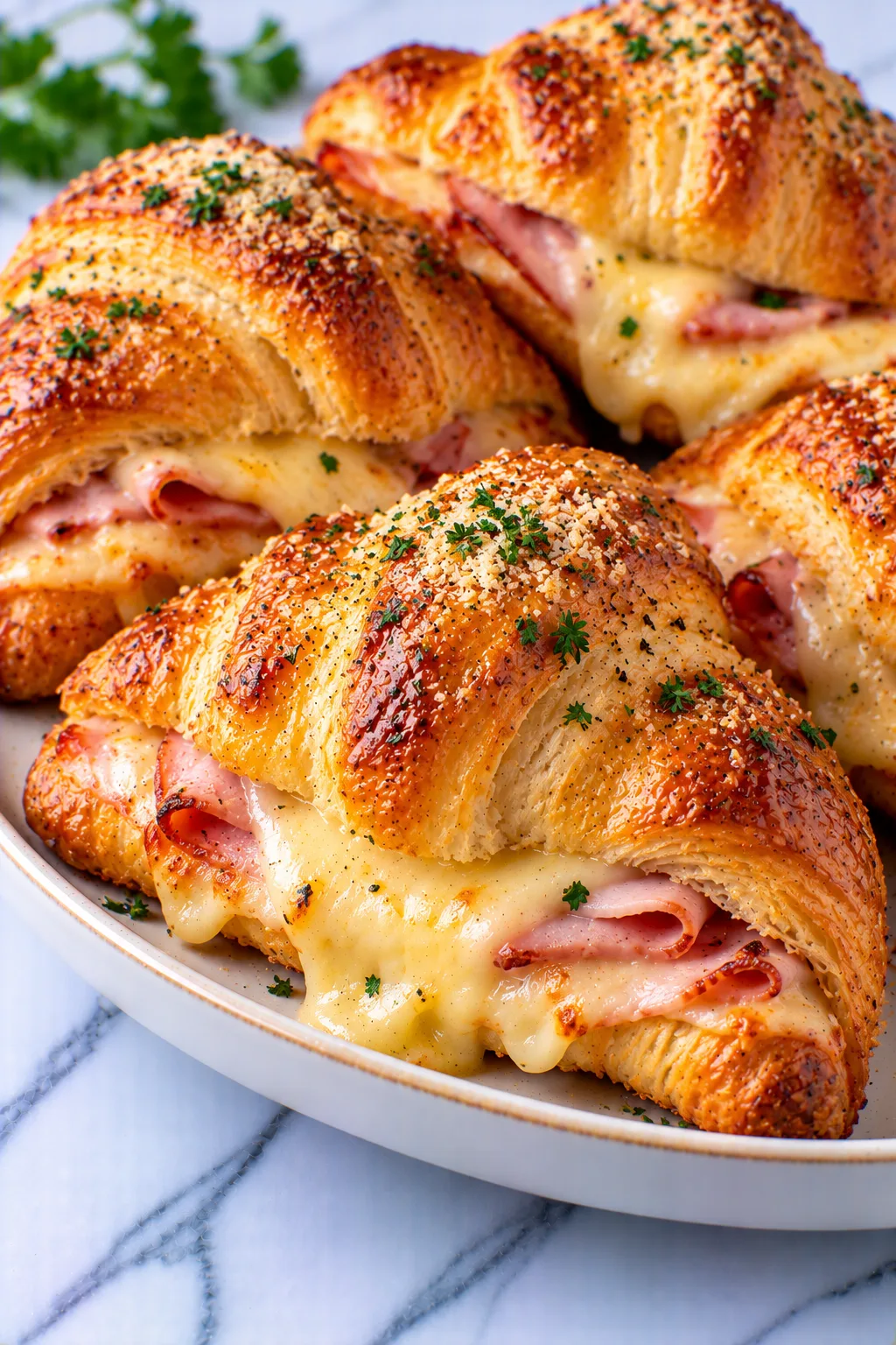 Croissant With Ham and Cheese