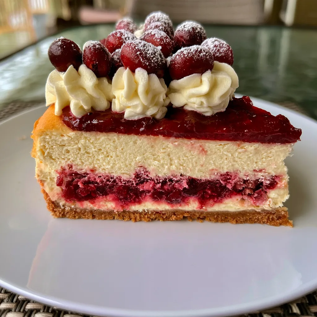 cranberry-jam-white-chocolate-mousse-cheesecake