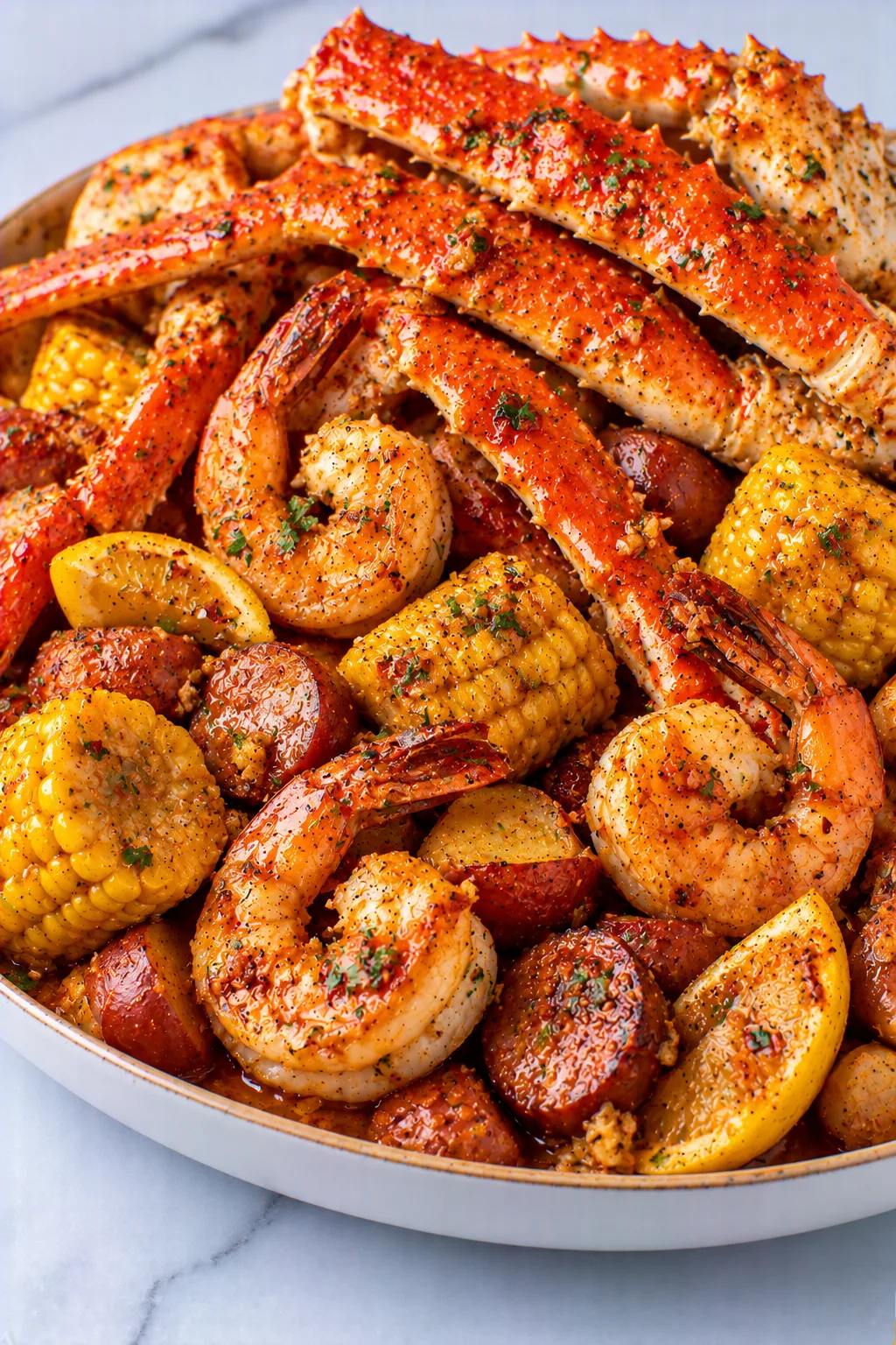 Seafood Boil with Crab Legs and Shrimp